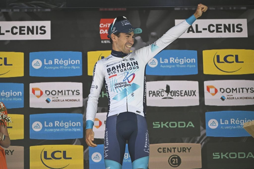 Podium photo Martinez expressing his happiness